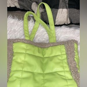 Oversized green handbag